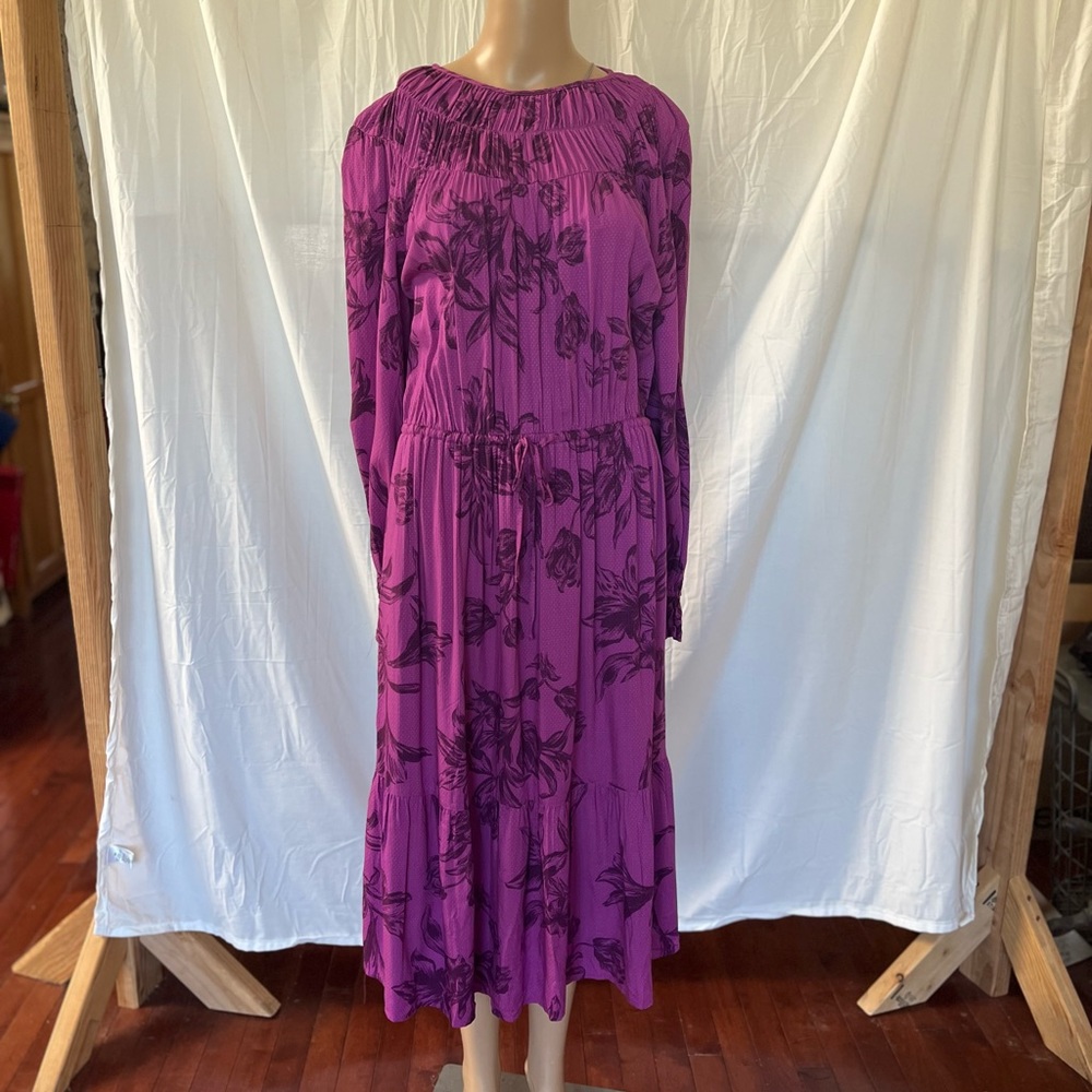 A New Day Long Sleeve Midi Floral Dress - Womens size Medium Cottagecore